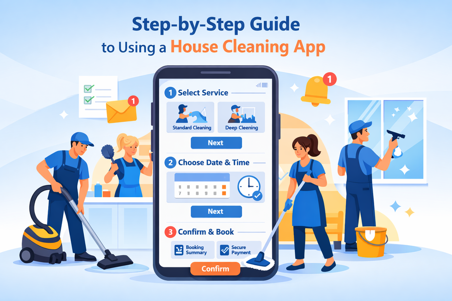 Step-by-Step Guide to Using a House Cleaning App